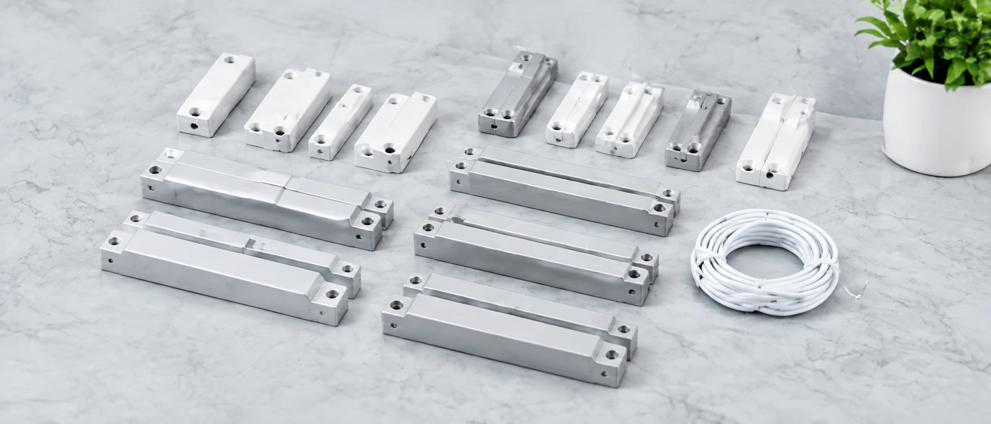 Magnetic door contacts and wired contact sensors